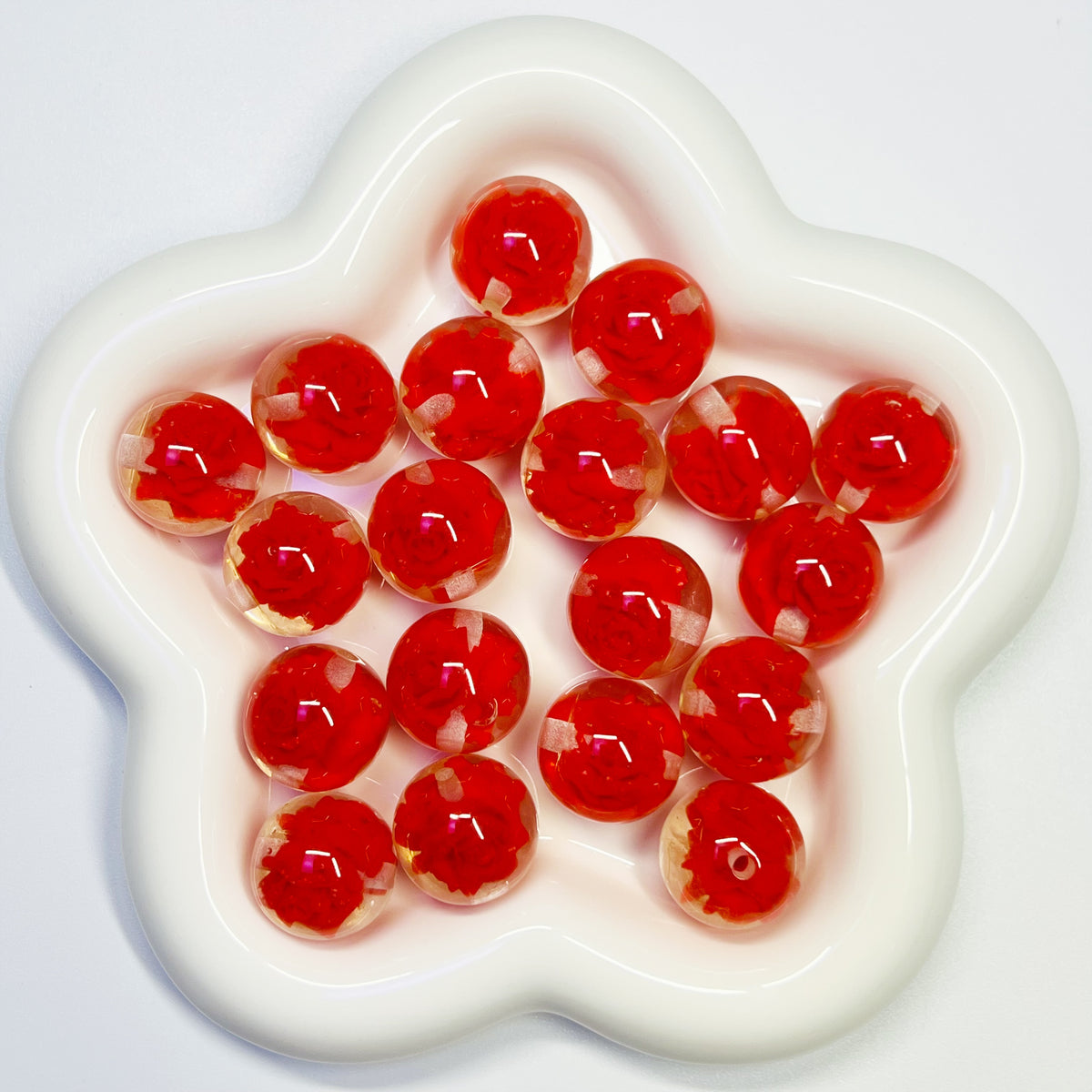 D2 - 20mm Glowing Red Rose - 7pcs