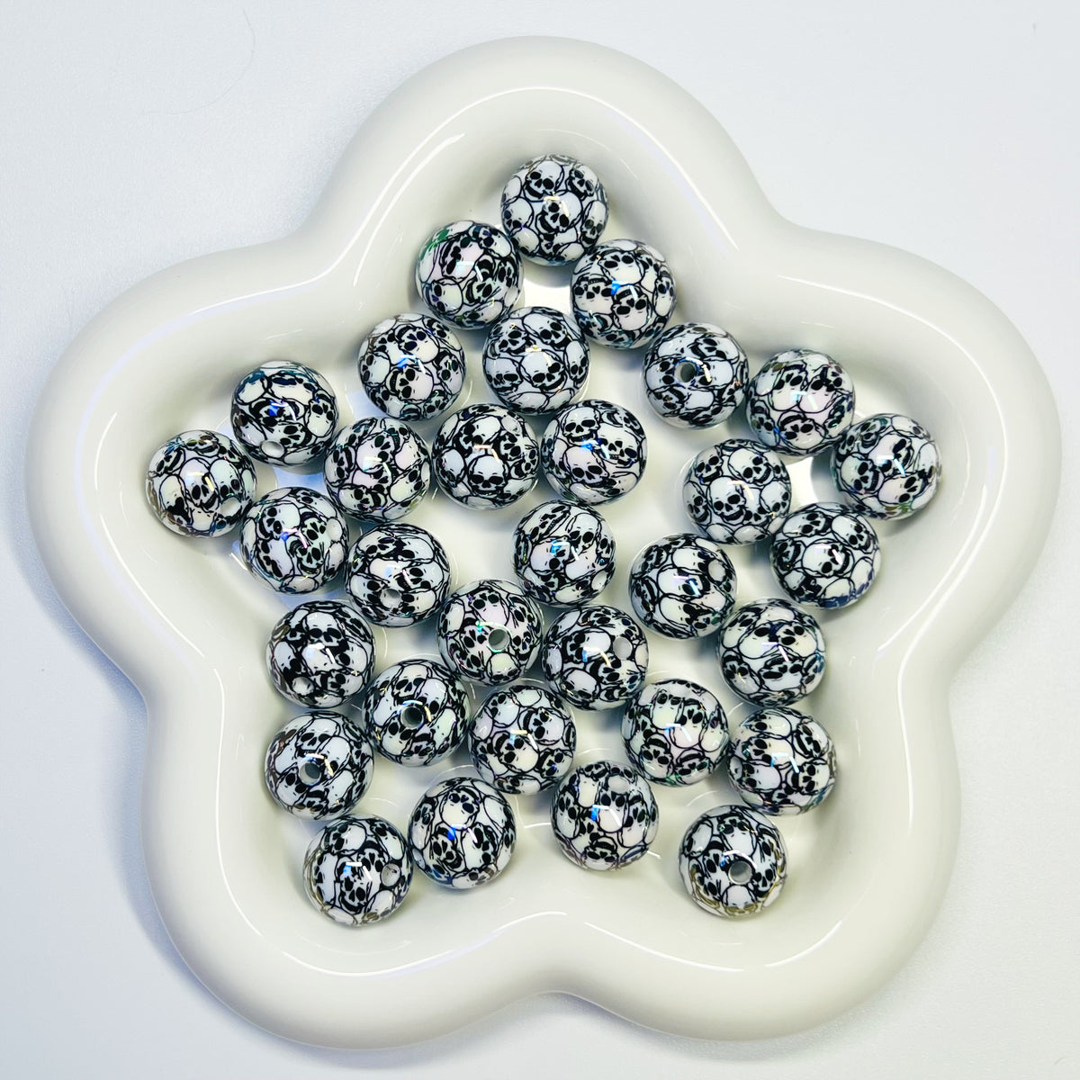 A4 - 16mm 360 Printed Skulls - 15pcs