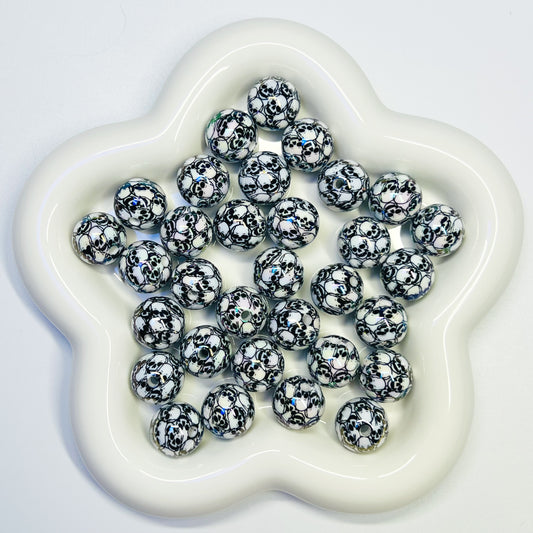 A4 - 16mm 360 Printed Skulls - 15pcs