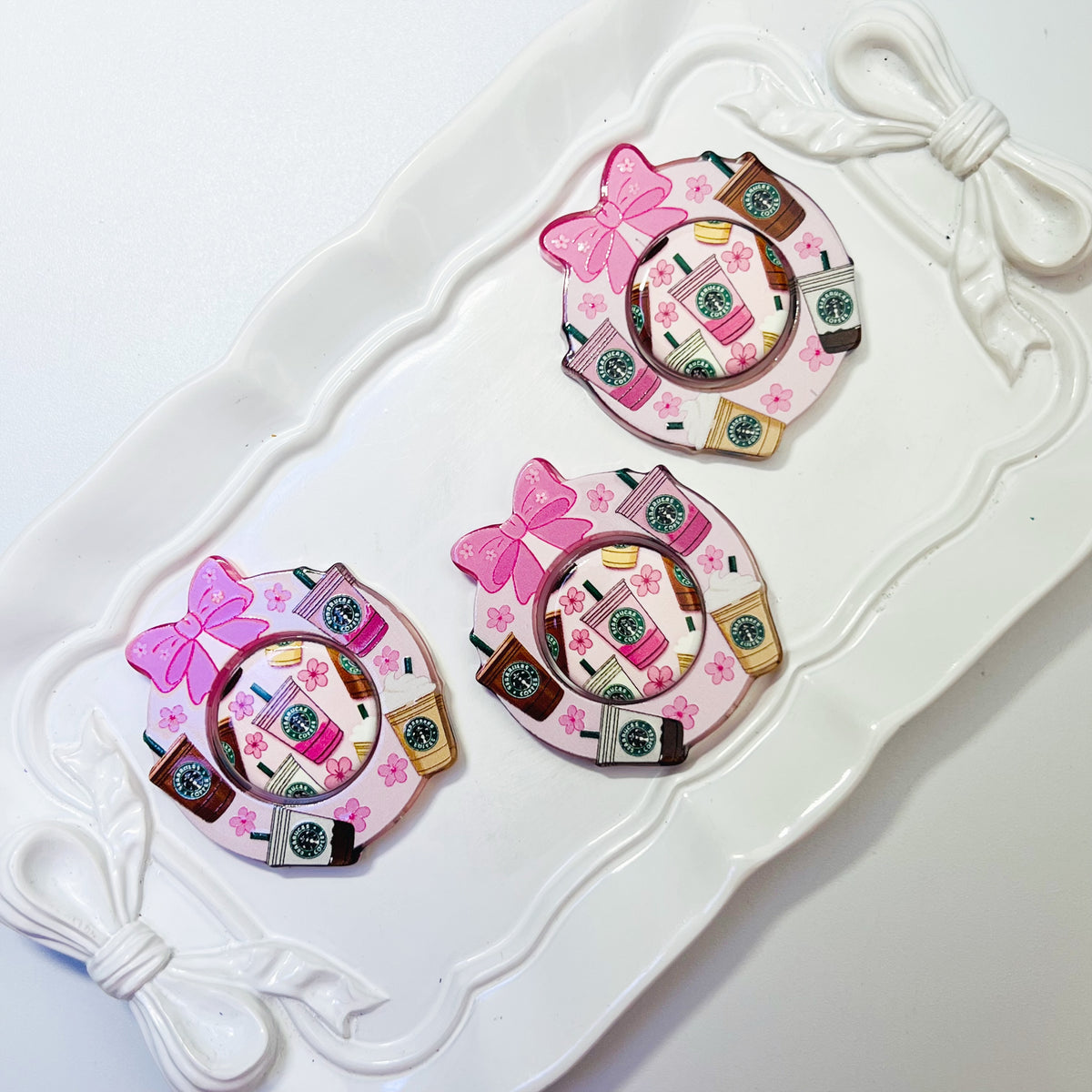 D5 - Acrylic Focal Set - 3 Sets - Pink Star Bs