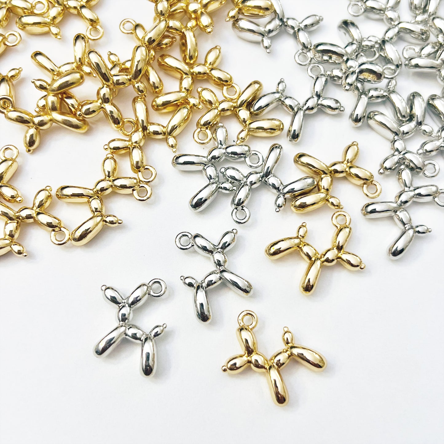 Metal Balloon Dog Pendant Charms