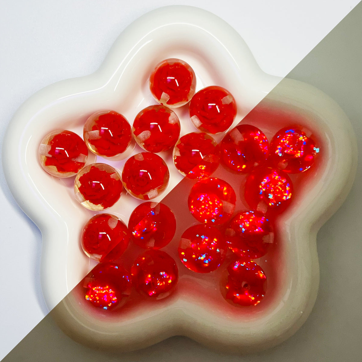 D2 - 20mm Glowing Red Rose - 7pcs