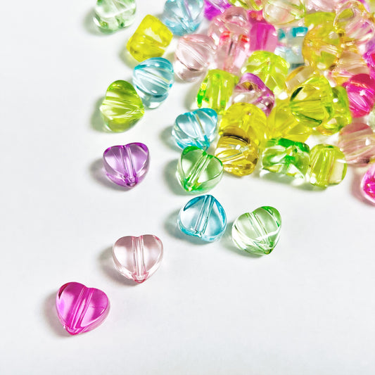 12mm Transparent Hearts