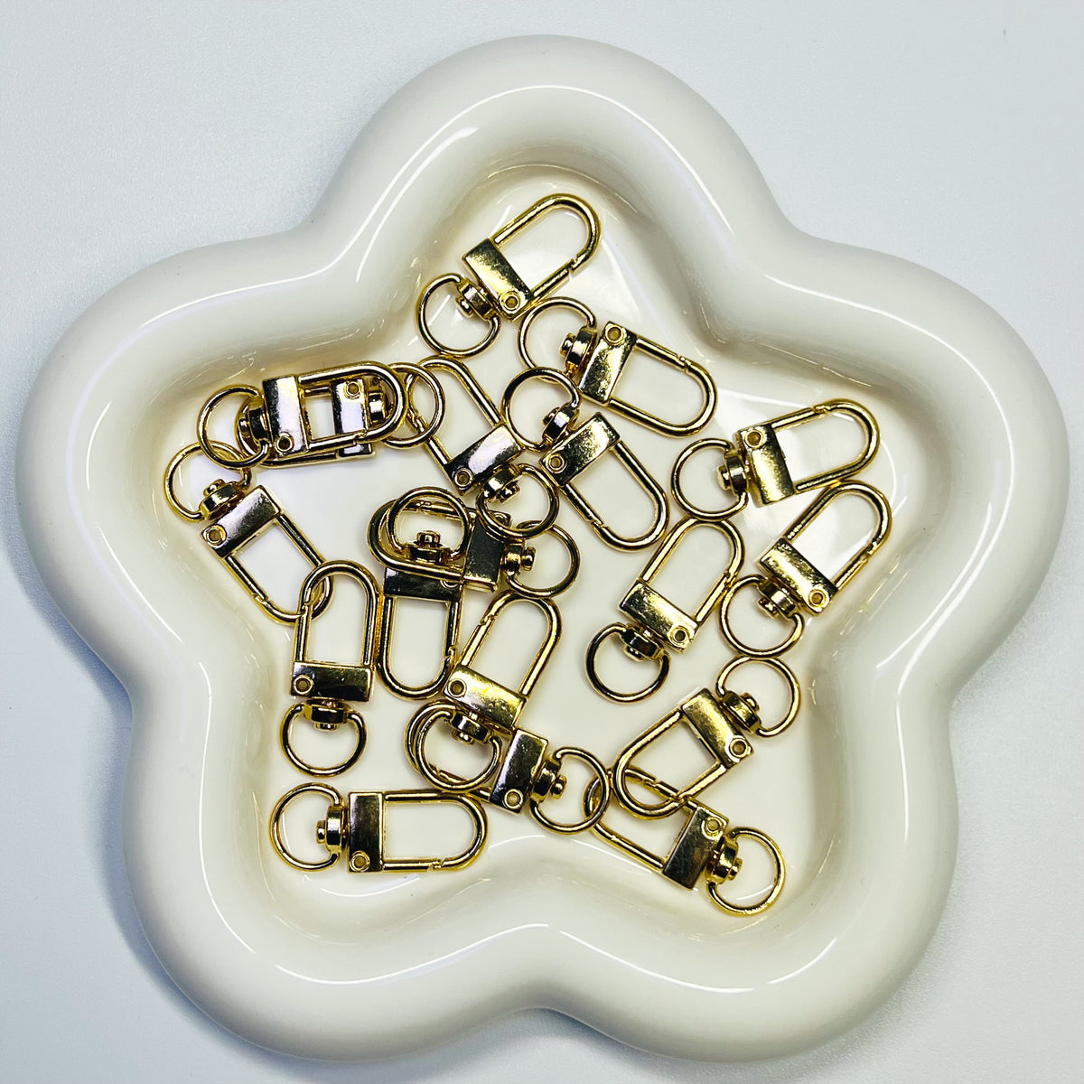 F8 - Gold Swivel U Clips - 15pcs