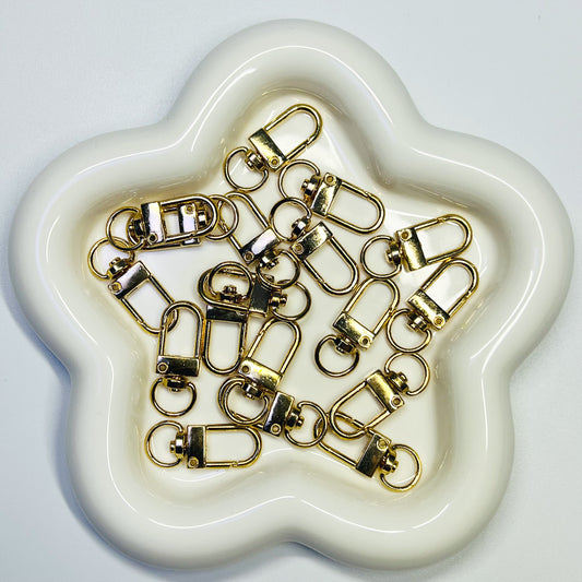 F8 - Gold Swivel U Clips - 15pcs