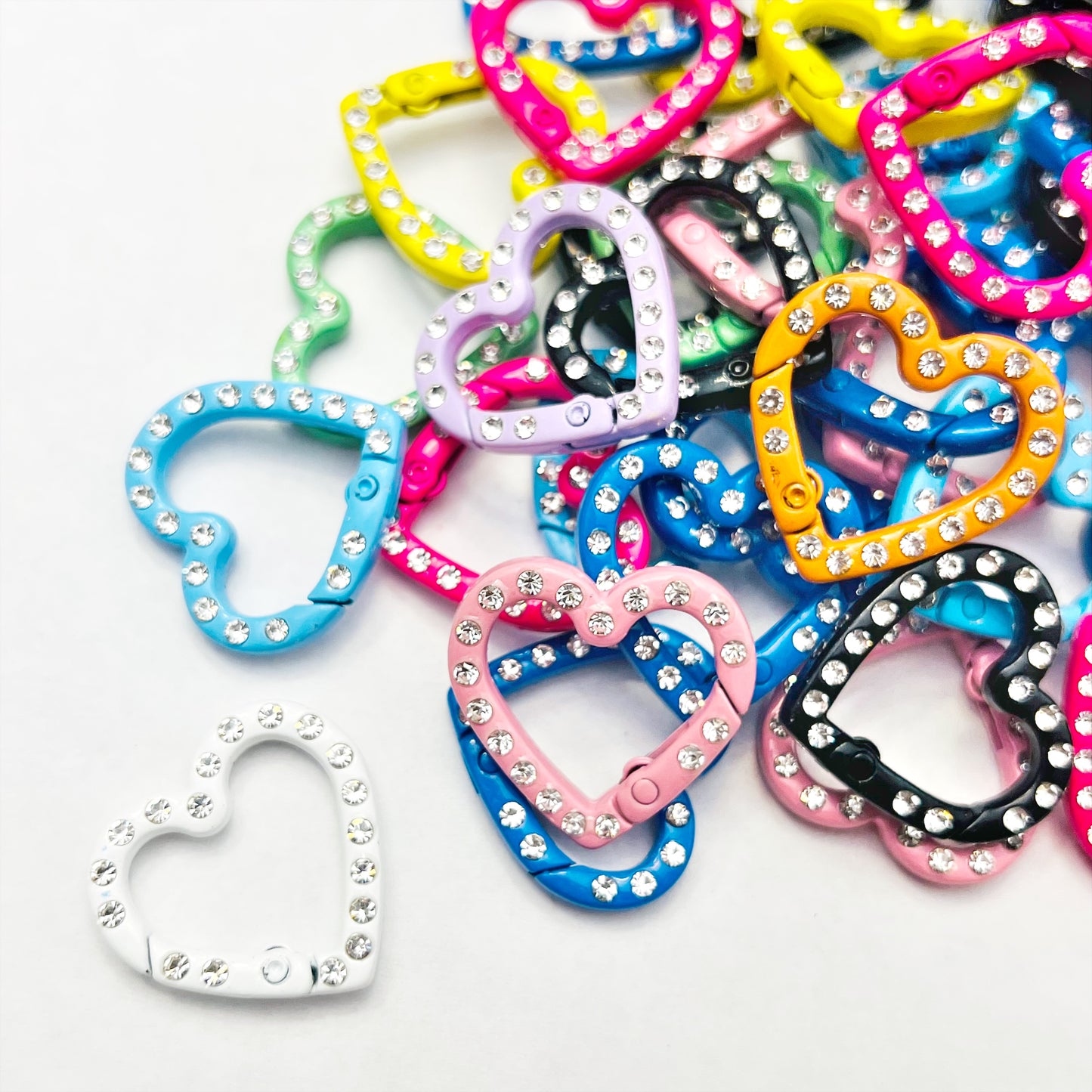 Rhinestone Heart Keyring