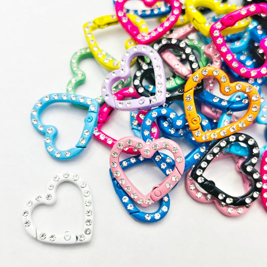 Rhinestone Heart Keyring