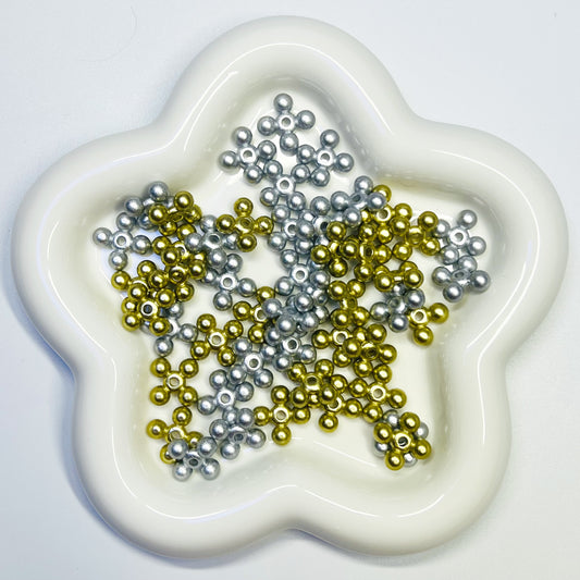 B11 - Silver/Gold Matte 3 Point Spacers - 25pcs