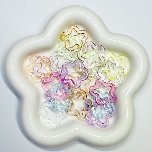 C6 - Transparent Mix Star Pendants - 20pcs