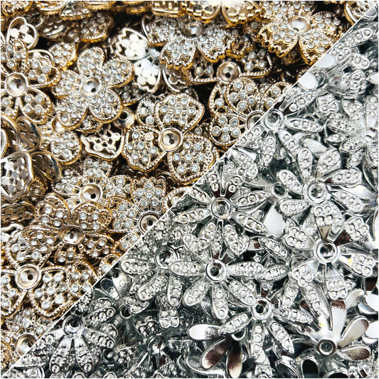 Large Metallic Flower Spacers