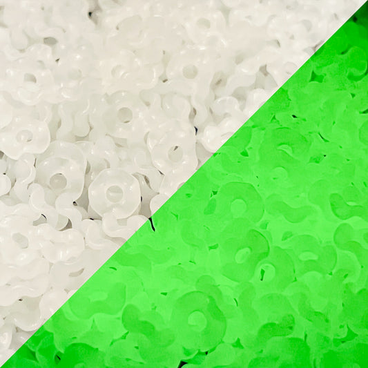 12mm Glow in Dark Wavy Spacers